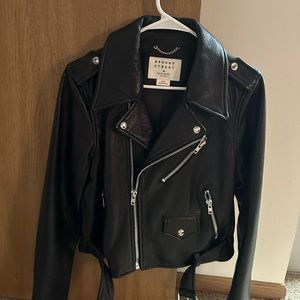 Kate Spade Broom Street leather moto jacket